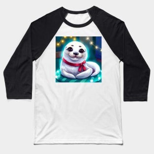 Cute Seal Drawing Baseball T-Shirt